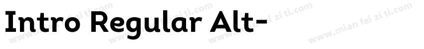 Intro Regular Alt字体转换